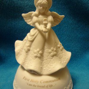 Porcelain First Holy Communion Musical Angel Figurine